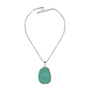 Adjustable Fine Jewelry Turquoise Pendant Necklace for Women -Synthetic