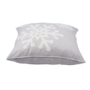 Soft Square Christmas Snowflake Style Cotton Embroidery Throw Pillow Case C P7Q5