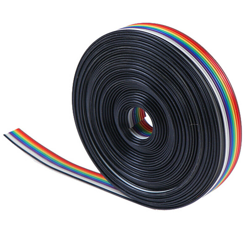 5 meters/lot Ribbon Cable 10 WAY Flat Cable Color Rainbow Ribbon Cable W n Bj