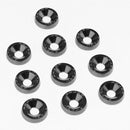10x Anodized Turned Aluminium Countersunk Washers Screw Bolts Gasket Black