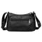 Soft Leather Shoulder Bag Women Big Capacity Zipper Crossbody Pouch (A-880)