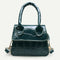 Retro Leather Women Shoulder Tote Bags Solid Mini Crossbody Handbag (Blue)