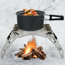 Stainless Steel Cooking Stove Stand Pot Holder Rack Shelf Camping BBQ Grilling