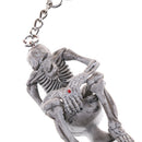 Creative Skeleton on Toilet Key Chain Key Ring Novelty Gift Rubber Metal Ring SE