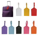 Qty(2x) PU Leather Waterproof Luggage Tag Travel Suitcase Label Black