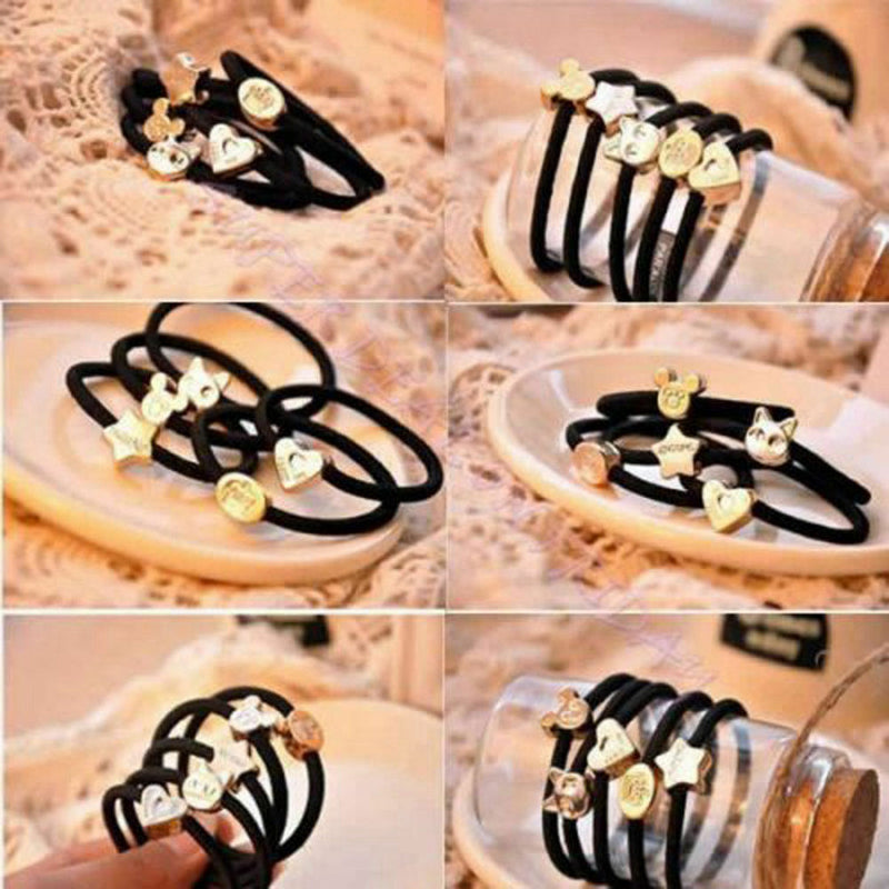 Top 10X/Set Girls Elastic Hair Ties Band Ropes Ring Ponytail Holder Accessories