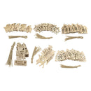 62x Wooden MDF Wood Craft Shapes Christmas Tree Hanging Decoration Ornament DIY