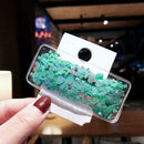 Korean Sequins Flower Fringe Hairpin Women Ponytail BB Hair Clip (Green) A