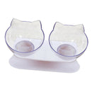Cat Elevated Bowls Raised Feeder For Small Animals Cats Hamster Double Bowls