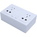 White Imitation Double AS Plug Socket Wall Safe Security Secret Hidden Stas