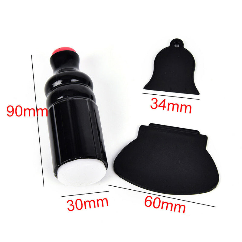 1 Set Polish Image Stamper Paint Stamp Scraper Stamping Nail Art Manicure MO