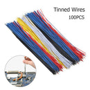 100pcs Tin Plated Breadboard PCB Solder Cable Copper Fly Jumper Wire 8 inch A