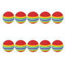 10Pcs Rainbow Soft Foam Sponge Golf Balls Swing Practice Training Aids 42mm