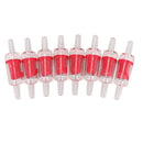 8-Piece Plastic Aquarium Check 1-Way Valve Air Pump Co2 Diffuser Set, Red/W P7A3
