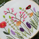 30 X 30cm DIY Flowers Embroidery Kit Needlework Cross Stitch Handwork Craft