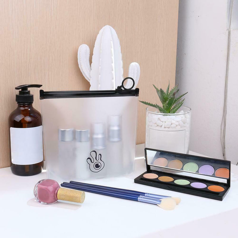 Clear PVC Waterproof Makeup Bag Transparent Travel Cosmetic Wash Pouch (M) A