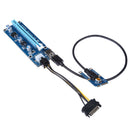 USB 3.0 PCI-E Express 1x to16x Extender Riser Card Adapter SATA 6Pin Power A