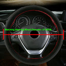 1 Set DIY Suede Car SUV Steering Wheel Cover Steering-wheel Hand Sewing Soft