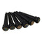 6Pcs Black Ebony Shell Guitar Bridge Bone Pins Set with Green Abalone Dot F