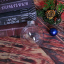 Clear Plastic Ball Pendant Ornaments DIY Christmas Decor(8cm)(without Gift) A