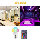 LED Color Changing Light Bulb with Remote Control Home Decoration 3W RGBW