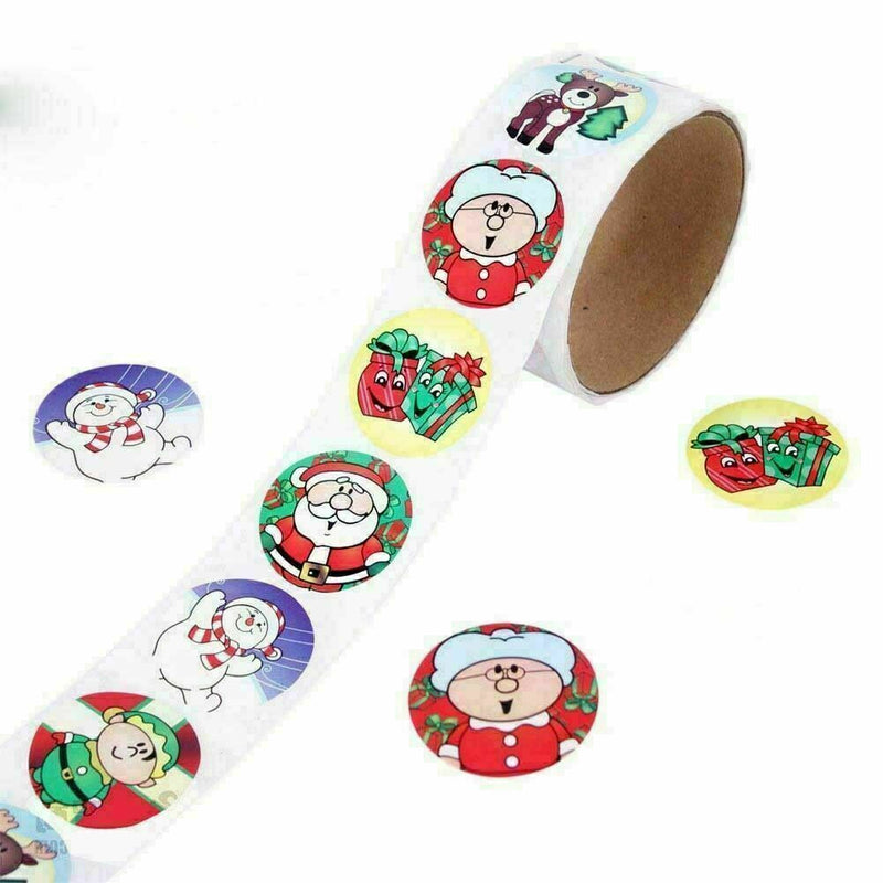 1 Roll 100pcs DIY Diary Christmas Decoration Stickers Adhesive Stickers
