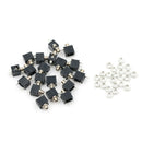 20pcs 2.5mm Female Connector 3 Pin Headphone Jack Socket Mono ChannelPJ-201M J3