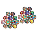 40 Pieces Glass Flatback Scrapbooking Dome Cabochons for Jewelry Crafts 10mm