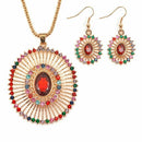 European And American Fashion Versatile Bohemian Necklace Earrings Combinat