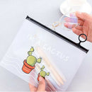 1Pc Cactus PVC Waterproof Cases  A5 File Folder Storage Pencil BaME