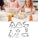 8pcs Christmas Biscuit Mold Stainless Steel Plunger Kitchen Home Accessory