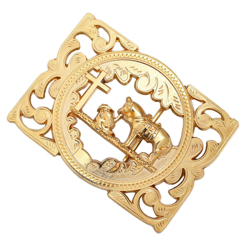 Fashion Knight Horse Belt Buckle Large Cowboy Cowgirl Unisex Engraved Belt Clamp