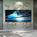 Diamond Painting Blue Planet Above Sea DIY Full Round Wall Picture 60x30cm