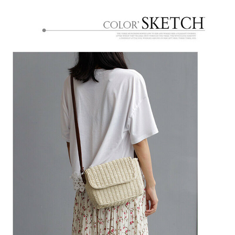 Hot Summer Women Shoulder Bag Hand Made Exquisiteness Straw Bags Mini Woven F4S9