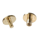 10x Arc Solid Brass Button Stud Screw Nail Screw back Leather Rivet Belt 6m