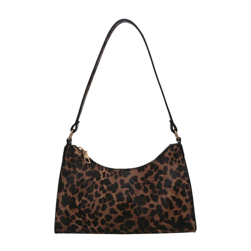 Animal Pattern Women Handbag Street PU Shoulder Underarm Tote Bag (Leopard)