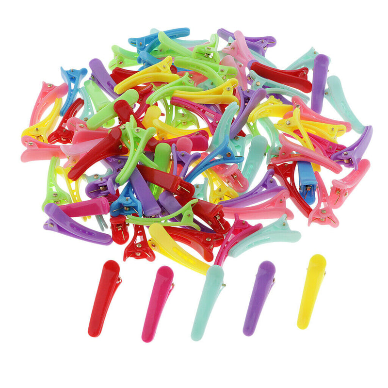 100 Pieces Single Prong Alligator Hair Clips DIY Bows Barrettes