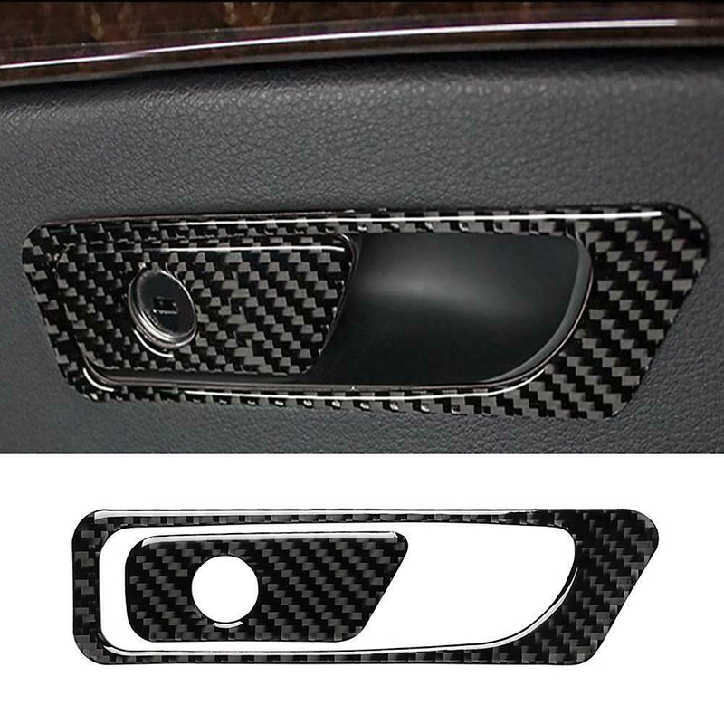 2pcs/set Carbon Fiber Glove Box Switch Frame Trim Kit for Audi Q7 SQ7 4M 16-19