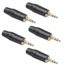 3.5mm Jack Plug Stereo Audio Adapter Headphone Soldering Connector (5pcs) A