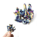Quartz Crystal Rainbow Titanium Cluster Mineral Specimen Reiki Healing Natural