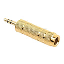 Microphone 6.35 mm Female to 3.5 mm Male Audio Connector Adapter Plug