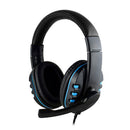 3.5mm Wired Gaming Headset Headphones with Mic for PS4 Xbox One PC (Blue)