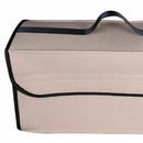 Trunk Organizer Felt Cloth Foldable Car SUV Storage Bag Cargo Box Beige gfd VGF