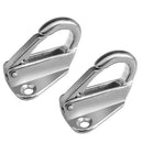 2Pcs 43mm Stainless Steel Fending Hooks Fender Spring Hook Snap Attach Rope