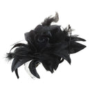 Rose Flower Hat Hair Clip Brooch Pin Black Party Lady Gift K4B9