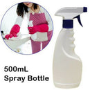 500ML Empty Plastic Spray Mist Bottle Water Sprayer Kitchen Clean Disinfect Nw