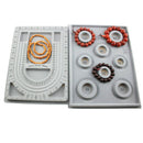 2Pcs Bead Design Board Bracelet Design Board Flocked Bead Board Necklace Be O8T4