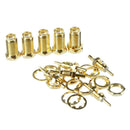 5 Pcs SMA Female Nut Bulkhead Crimp Straight RF Coax Connectors Adapters N8U1