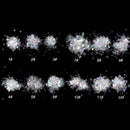 Lulaa 12 Colors/Set Shiny Round Hexagonal Heart-Shaped Five-Pointed Star Sh K8Y6