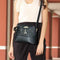 Shell Shoulder Handbag Women Shining Sequins PU Leather Messenger Bag/Black